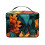 Portable cosmetic bag with floral pattern and zipper 4
