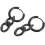 Chunky Black Chain Link Earrings Unisex 2