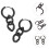 Chunky Black Chain Link Earrings Unisex 6