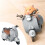 Scooter Toy with Light and Music Gray Interactive Rotating 3