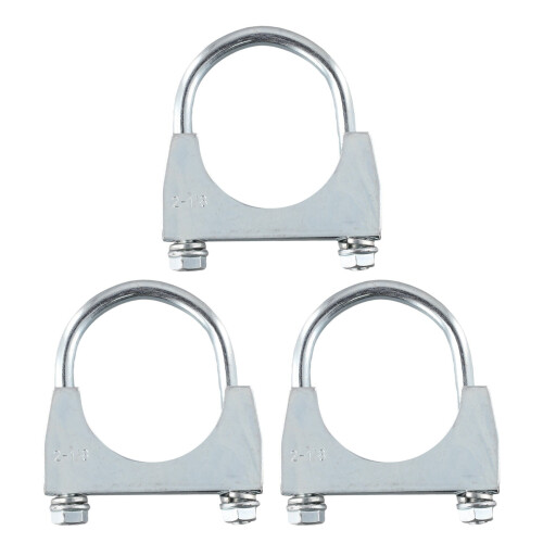 Heavy Duty U-Bolt Clamp Saddle Type Anti-Corrosion 3-Pack