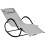 Steel Frame Zero Gravity Rocking Lounge Chair w/ Pillow Grey 1