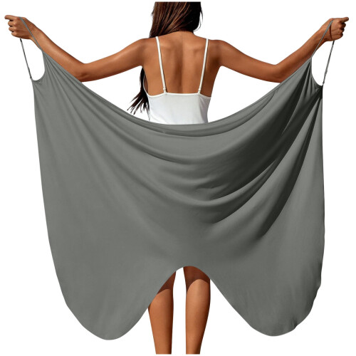 Women's Spaghetti Strap Wrap Dress Lightweight Beach 1