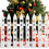 White PVC Christmas Tree Fence Decorations 20 pcs 3.9x11.8 1