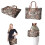 Owl Print PU Leather Satchel Set with Waterproof Pouch 2
