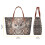 Owl Print PU Leather Satchel Set with Waterproof Pouch 5
