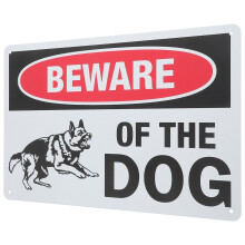 Beware of Dog Sign Iron Fence Hanging 1 Pack