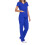 Women's V-Neck Scrubs Set Blue M 1