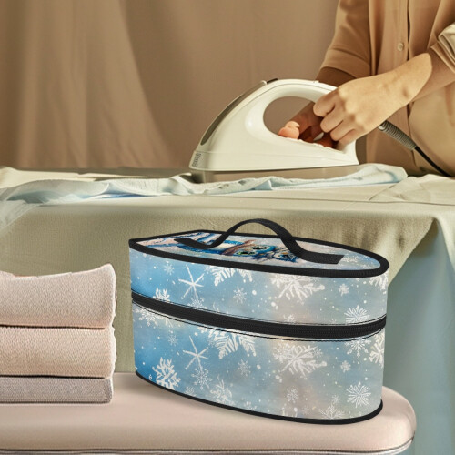 Snowflakes Polyester Travel Steamer Pouch Case Only 1