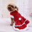 Christmas Dog Sweater Solid Color Red Small Size 6