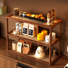 3-Tier Wooden Coffee Station Desk Organizer 10 inch