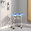 Homcom Silla para Ducha Azul 48.5 x 33 x 51.5 cm 2