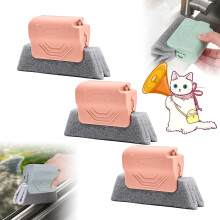 Magic Window Track Cleaner Brush Set Pink 3PCS