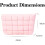 Quilted Makeup Bag for Women Solid Color Large Capacity 7