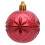 Vintage Red Snowflake Ornaments Plastic 6 PCS 4