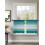 Teal Green Gradient Sheer Curtains 52"W x 45"L Rod Pocket 2