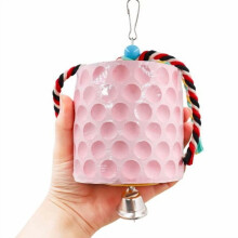 Mineral Bird Chew Stone for Parrots and Parakeets with Bell