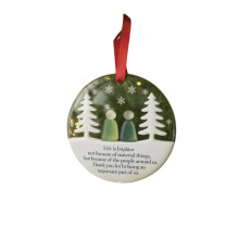 Acrylic Holiday Ornament 2D Flat Hanging Decoration