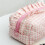 Ruffle Pouch Bag Set 3PCS Gingham Quilted Toiletry Bags 6
