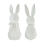 Flocked Easter Bunny Figurine Bow Tie Spring Ornament 1