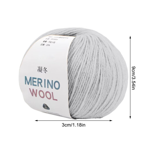Hand-Woven Merino Wool Yarn Soft Warm Medium Coarse 1