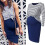 Maternity Cotton Blend Long Sleeve Stripe Two-Piece Dress 1