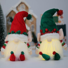 Lighted Christmas Plush Gnome 12.6 inch