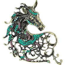 Vintage Horse Head Pin Zinc Alloy Brooch 1 Piece