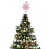 Christmas tree top star gold octagon small pink bauble 3