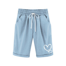 Girls Bermuda Shorts Casual High-Waisted Knee-Length with