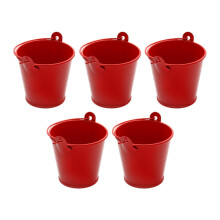 Galvanized Metal Ice Bucket with Handle 5 Pcs