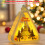 Christmas Triangle Lantern with LED Lights White 6