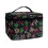 Polyester Cosmetic Organizer for Travel Black with Floral 2
