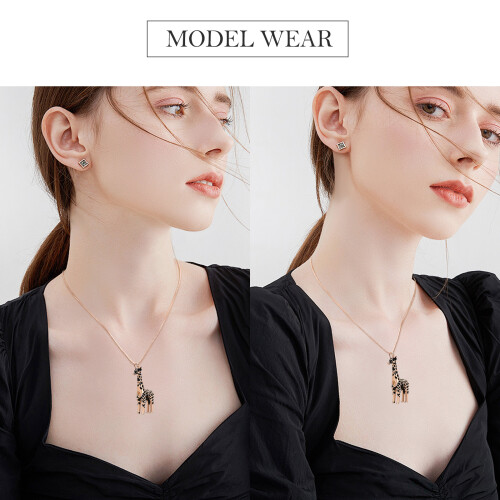 Giraffe Pendant Necklace Stainless Steel Ashes Keepsake 2