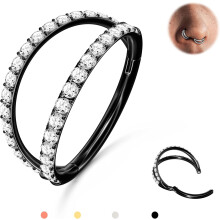 Triple/Double Hoop Nose Ring 316L Stainless Steel 16G-20G