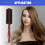Nylon Bristle Round Curling Comb with Wood Handle Brown L 2