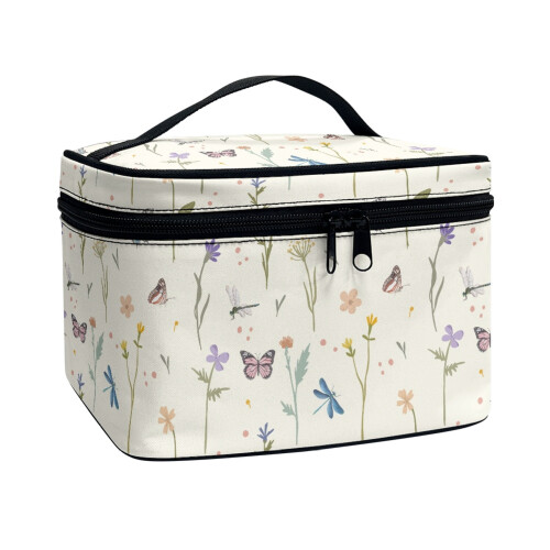 Makeup Brush Holder Bag Polyester 8.86x6.5x5.9in Double Zip 1