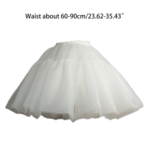 Crinoline Underskirt A-line Short Slip White 2