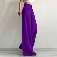 Women's High Waisted Straight Wide Leg Office Pants Pure