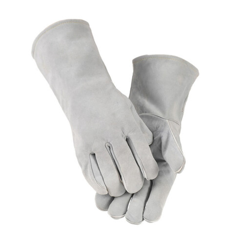Flame Resistant Leather Welding Gloves Unisex Long Sleeve 2