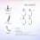 Half Hoop Earrings 925 Sterling Silver 2 Pairs 6