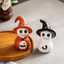 Halloween Ornament Smile Ghost Resin Figurine 1pc