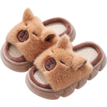 Capybara Slippers Sandals Anti-slip Plush Indoor Shoes Size