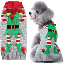 Cat-Print Dog Christmas Sweater for Small Medium Large Dogs