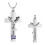 Birthstone Cross Urn Necklace for Cremation Ashes Keepsake 2