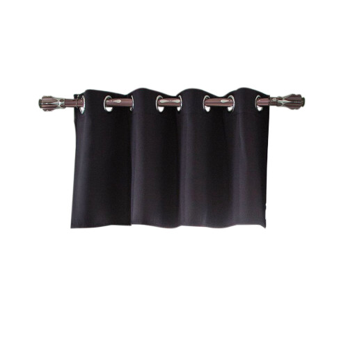 Black Thermal Blackout Kitchen Curtains 14x29 Inch