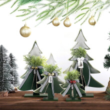 Wooden Christmas Tree Decor Farmhouse Style 5-10 Inch