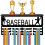 Baseball Medal Holder Shelf – Wall-Mounted 4-Row Display 1