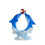 Dolphin and Heart Resin Statue Ocean Theme 1 PC 1