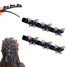 Rhinestone Braided Hair Clips for Women and Girls 4PCS
